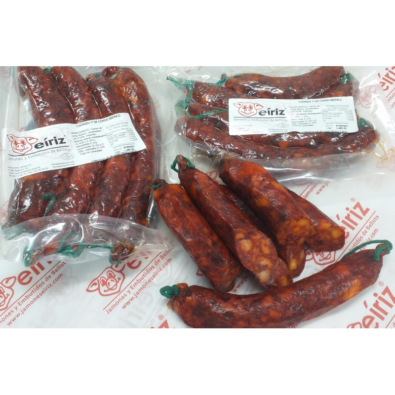 Chorizo de bellota tipo Jabuguito, pack 3 ud.