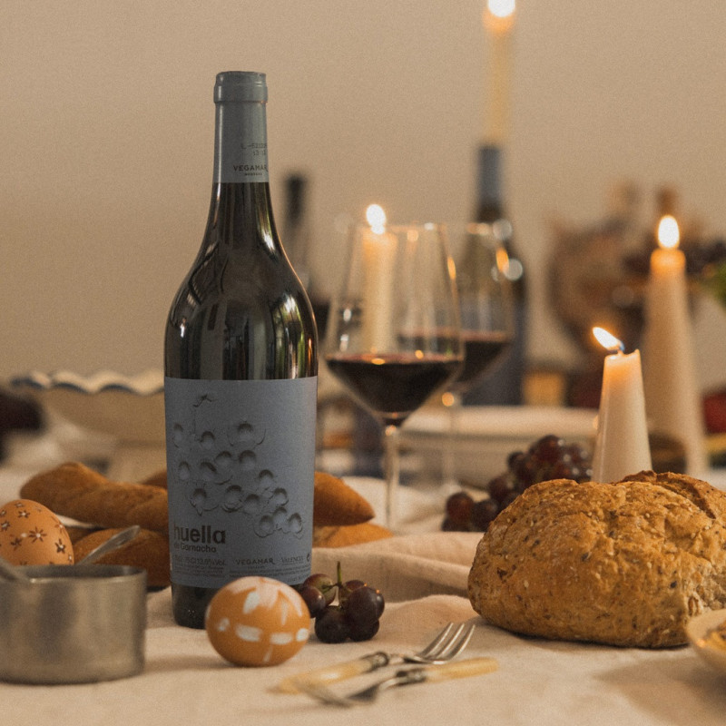 Botella Vino Tinto HUELLA de Garnacha VEGAMAR