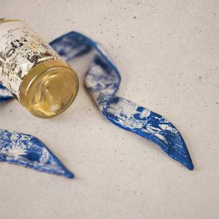 Botella Vino Blanco Sauvignon Blanc LAMUÀ de VEGAMAR con Pañuelo