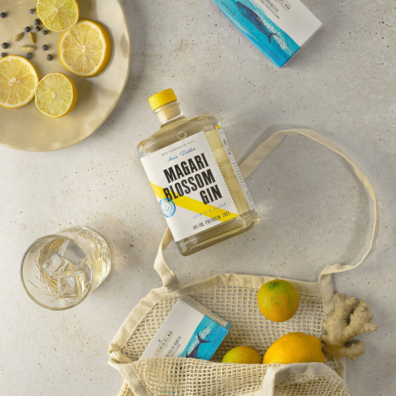 Ginebra Premium MAGARI BLOSSOM GIN Citrus & Algae 70 cl