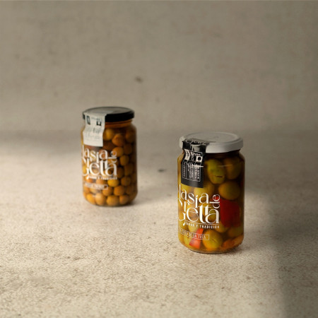 Tarro Aceitunas Aliñadas al Estilo de la Yaya 350 g Neto MASÍA DE GRETTA