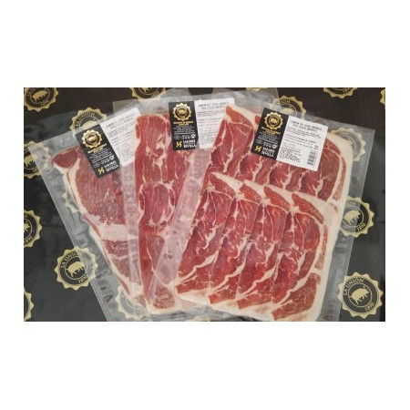 Sobre de Jamón de Cebo Ibérico 50% raza ibérica cortado a Mano 100gr.