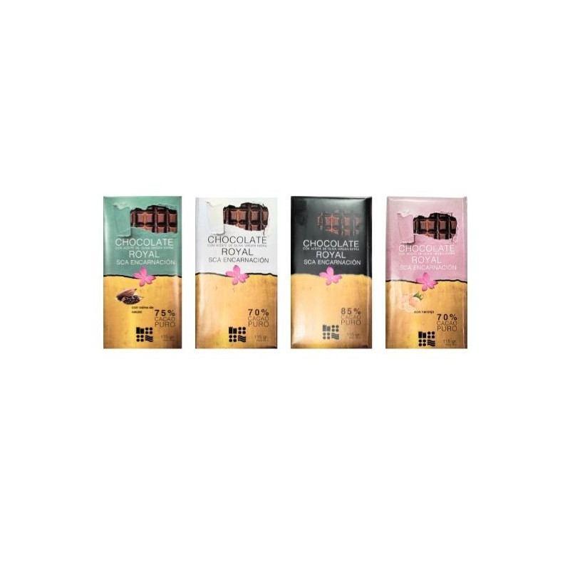 PACK CHOCOLATE CON AOVE ROYAL 4 Tabletas 115 GR