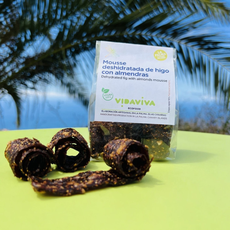 Mousse deshidratada de higo con almendras