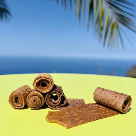 Mousse deshidratada de plátano y jengibre